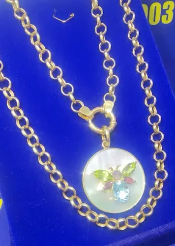 Corrente Colar Cordão Elos Português 5 mm Ouro 18 Kilates Peso 11.90 Gramas 50 Cm Oco  e P