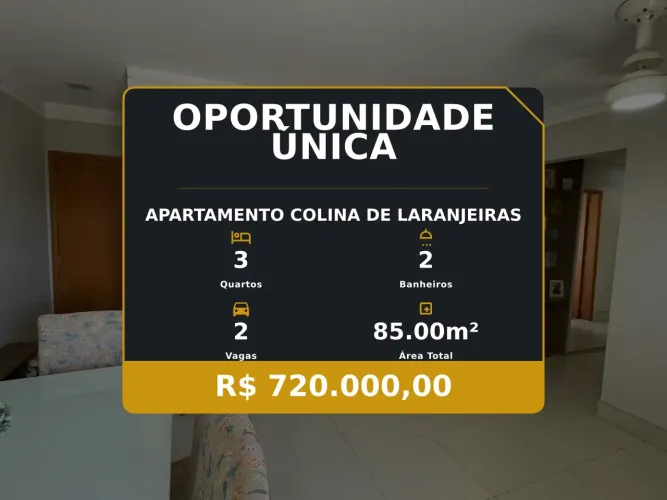 Sensacional apartamento com 2 vagas em Colina de Laranjeiras, agende sua visita!