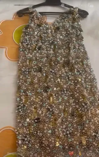 Vestido caos bordado 