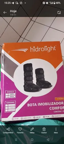 Bota ortopédica imobilizadora
