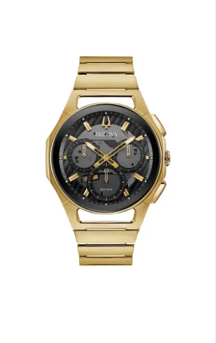 Bulova curv dourado