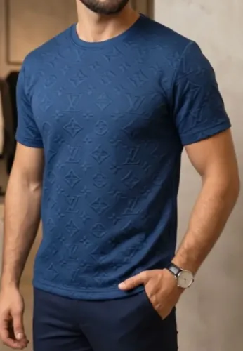 Camiseta Masculina Premium Jacquard Texturizada