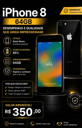 VENDO IPHONE 8 - Impecável