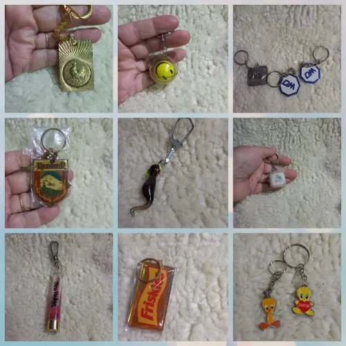 Lote  12 Chaveiros Vintage Coleção Anos 80 e 90 - Raridades"
