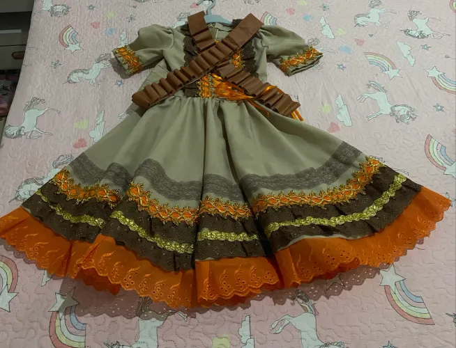 Vestido cangaceira infantil