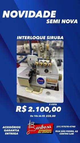 Máquina Interloque siruba semi nova