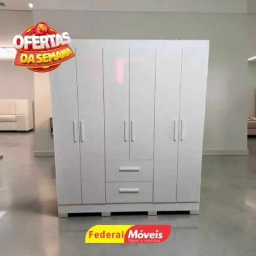 Guarda Roupa 6 Portas 2 Gavetas - Promoção!
