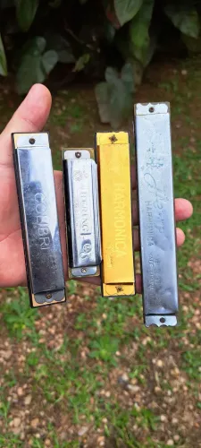Antiguidades / lote de gaitas de boca usadas