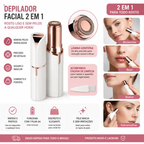 Depilador Batom Portátil Feminino