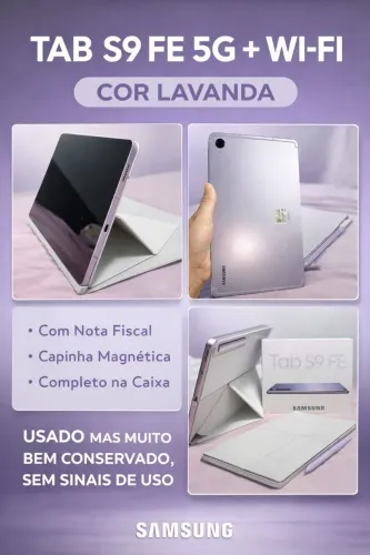 TAB S9FE SAMSUNG LAVANDA 128GB 5G + WIFI