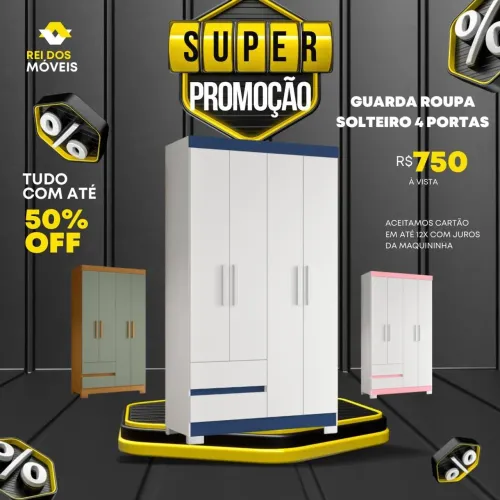 Guarda roupa solteiro em promoção