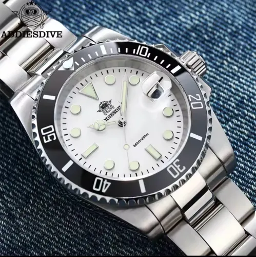 Addiesdive relógios de pulso de quartzo 41mm