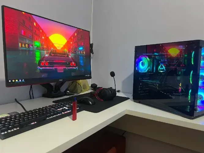 Setup Gamer Completo Ryzen 7 5700X3D 32GB Monitor 144Hz