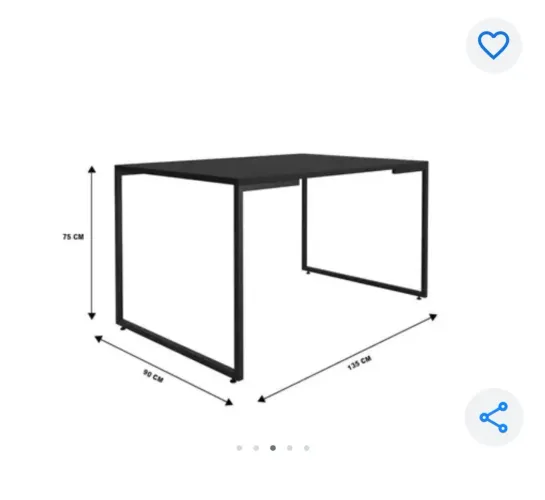 MESA PRETA ESTILO INDUSTRIAL