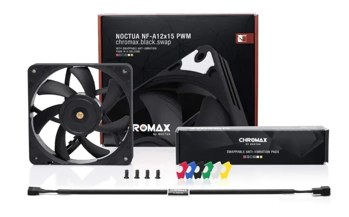 Ventoinha Noctua NF-A12x15 PWM 120mm Chromax Black Ultra Silencioso Premium Slim Fan 12CM