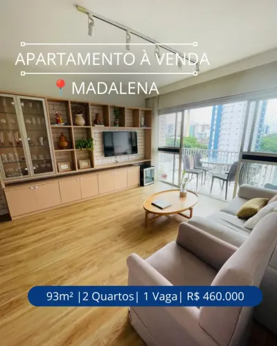 Imóvel para venda possui 93 metros quadrados com 2 quartos em Madalena - Recife - PE