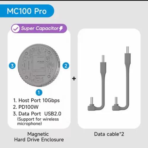 SSD 512GB NVMe M.2 2230 + Case USB Magnético MC100 Pro (Kit Completo)