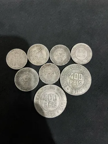 ? Moedas Antigas de Réis - Coleção para Colecionadores | 100, 300 e 400 Réis