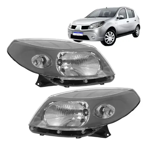 Par Farol Renault Sandero 2008 2009 2010 2011 M.cinza Novo Direito