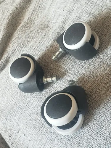Kit 3 Rodízios Rodinhas Para Cadeira De Escritório Pino Encaixe Padrão