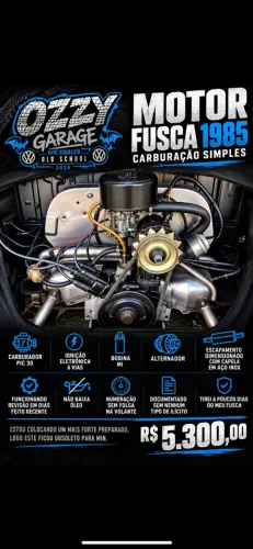 Motor completo fusca 1600 54cv funcionado perfeitamente