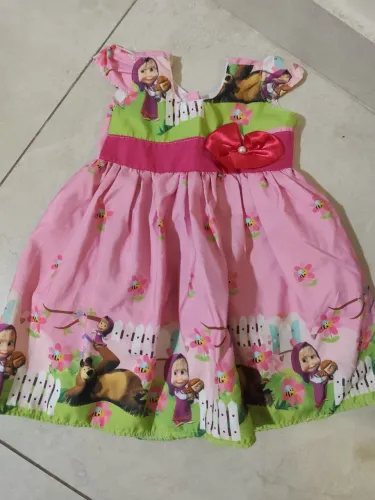 Vestido Marcha e Urso 1 ano