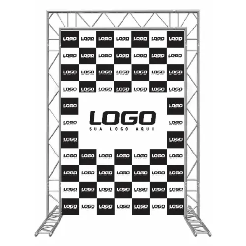 Lona personalizada com logomarca para fundo fotográfico painel para eventos