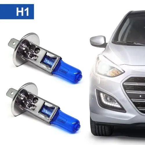 Par Lâmpada Halógena H1 55W Farol Automotivo Carro Moto