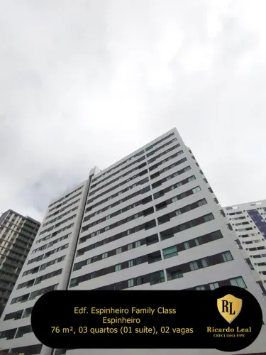Vendo Apartamento no Espinheiro, 76 m², 03 quartos (01 suíte)