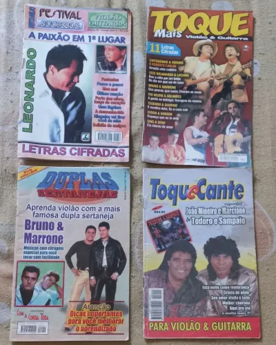 Revistas com músicas cifradas clássicos sertanejos 