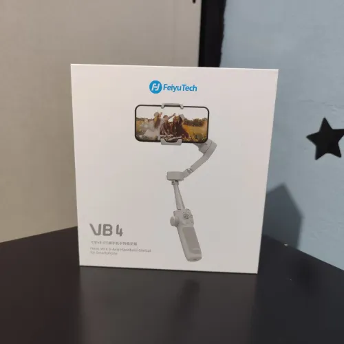 Gimbal FEIYUTECH VB4 p/celular, braço extensivo, bluetooth, aplicativo - NOVO