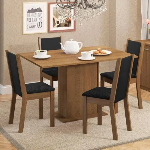 conj de mesa com 4 cadeiras