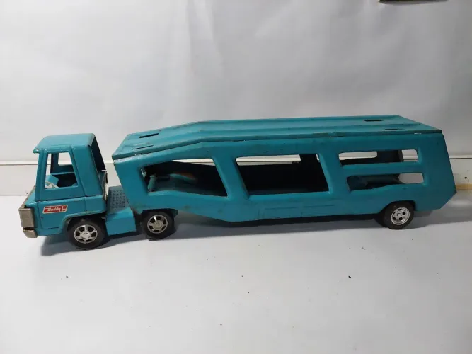 Caminhão Cegonha Buddy L Importado Todo em Lata