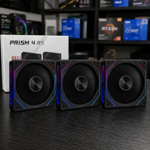 Kit com 3 Fans PRISM 4 RS ARGB 120mm PWM - Alta Performance e Visual Premium