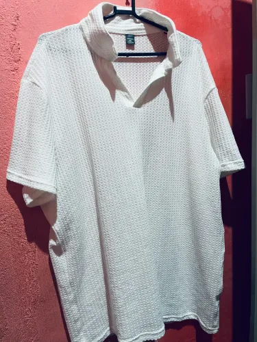 Camisa Masculina Branca Gola Polo XXL Nova