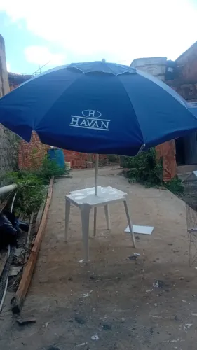 Guarda-sol grande Havan na cor azul