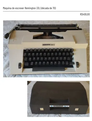 Máquina de Escrever Hammington 33L (década de 1970)