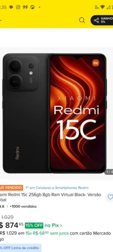 Smartphone xiaomi 15c