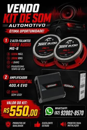 VENDO KIT DE SOM AUTOMOTIVO