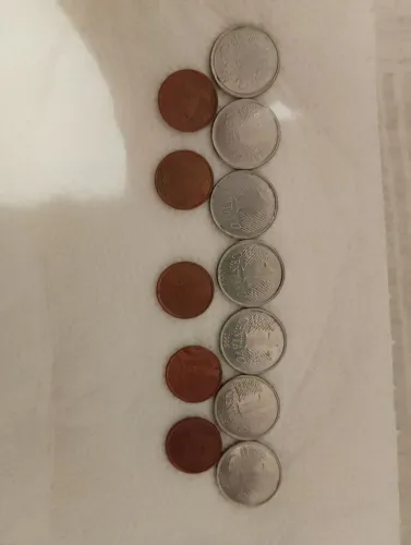 12 Moedas de 1 centavo (década de 90 e 2000)