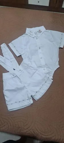 Conjunto para batizado branco. Novo (3 a 5 meses)