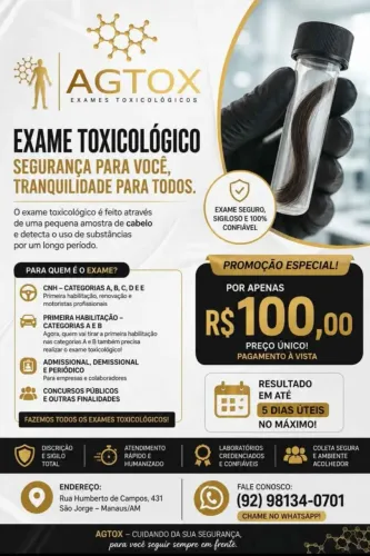EXAME TOXICOLÓGICO