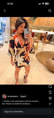 Vestido noite de coqueiros farm