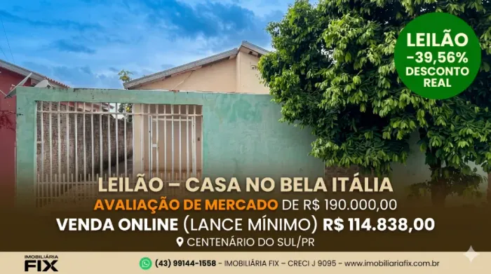 ? CASA NO BELA ITÁLIA COM PREÇO DE OCASIÃO! ?