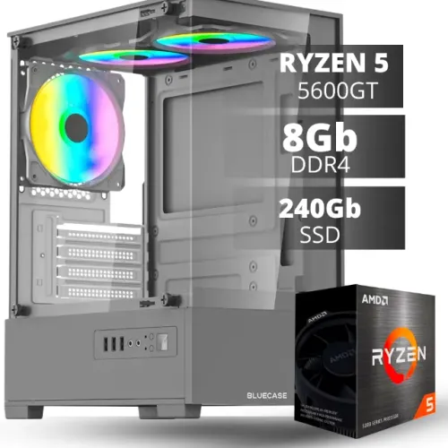 PC Gamer AMD Ryzen 5 5600Gt - 8Gb DDR4 - SSD 240Gb - Novo Loja Coimbra Computadores