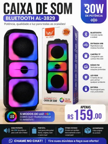 Caixa de som Bluetooth 30W