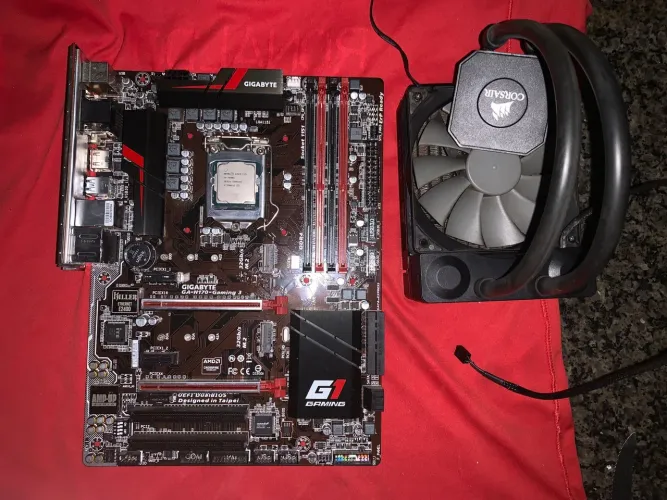 Kit upgrade, placa mãe, processador, water cooler 