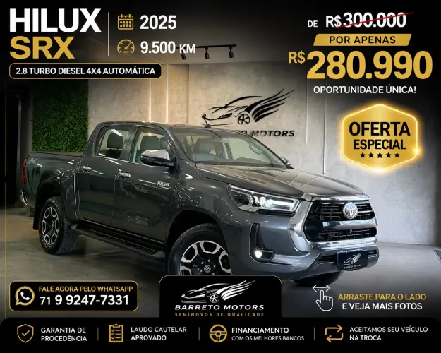 Toyota Hilux CD SRX 4X4 2.8 TDI 16V Diesel Aut. 2025