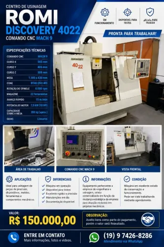 Cnc Romi 4022