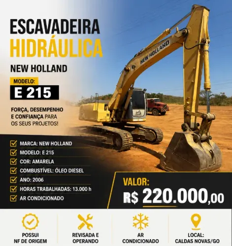 ESCAVADEIRA HIDRÁULICA NEW HOLLAND E215